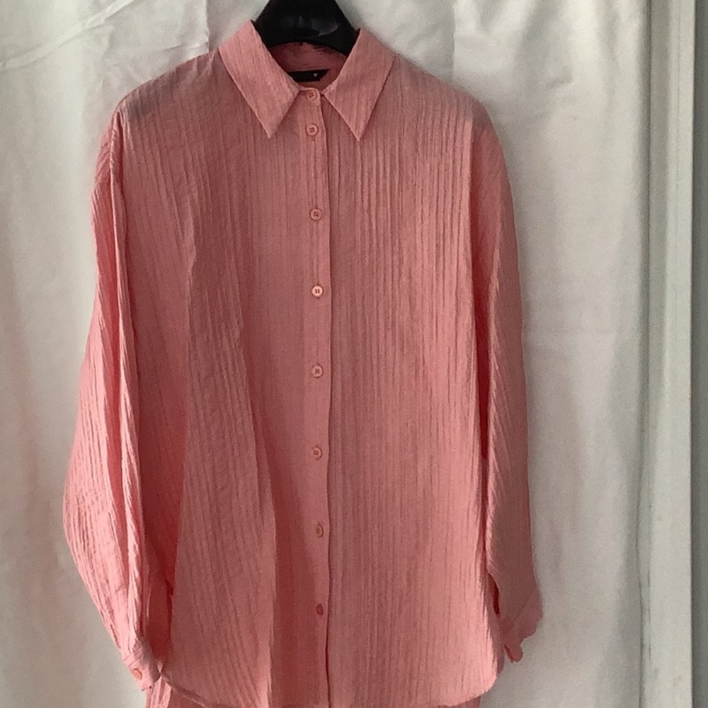 NWT - Zara Pink Button-up